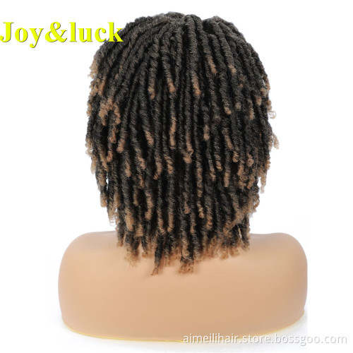 Wholesale Price Ladies Dreadlocks Wigs Soft Black Short Dread lock Braided Wigs For African Women Braiding Synthetic Hair Wigs